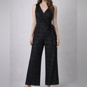 Women’s Black Lace Wide-Leg Jumpsuit